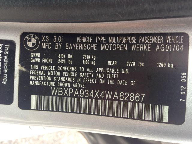 BMW X3 2004 photo 9