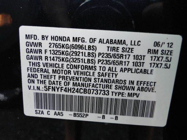 Honda Pilot 2012 photo 30