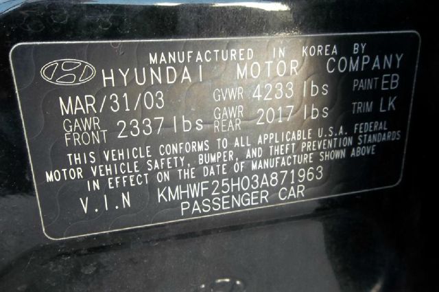 Hyundai Sonata 2003 photo 9