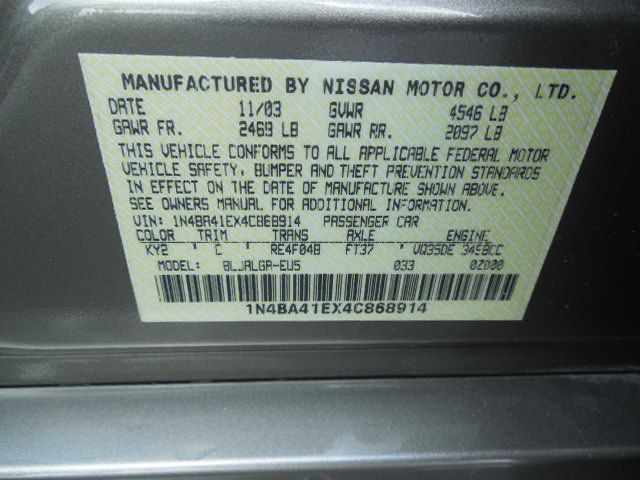 Nissan Maxima 2004 photo 9