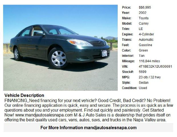 Toyota Camry 2002 photo 8