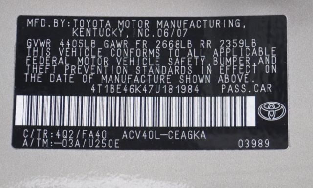 Toyota Camry 2007 photo 4