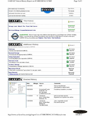 Toyota Camry 2010 photo 3